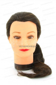 Dewal M-4151XL-6 Голова учебная 50-60 см, Шатенка натуральные волосы